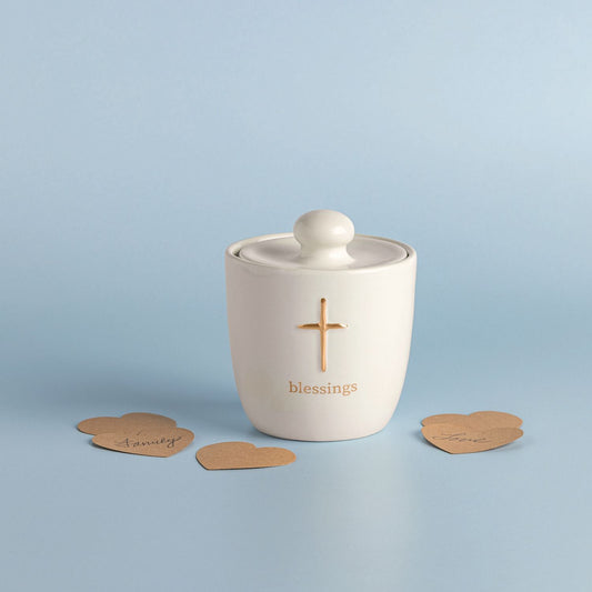 Ceramic Cross Blessing Jar
