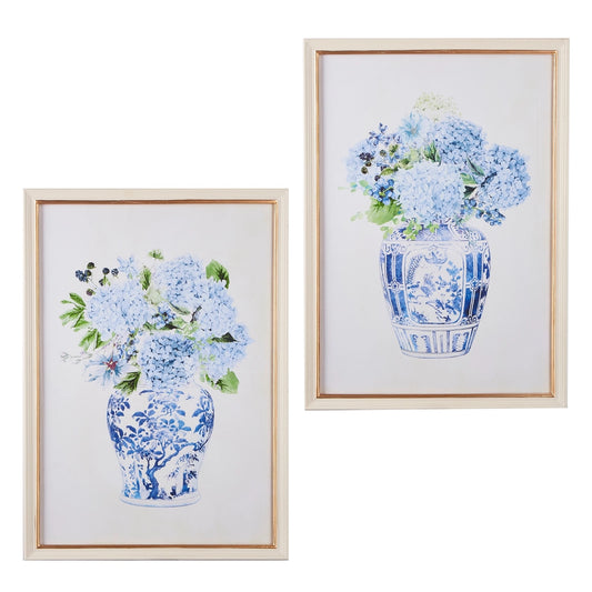 Hydrangeas In Vase Framed Print