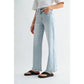High-Rise Wide Leg Raw Hem Jean