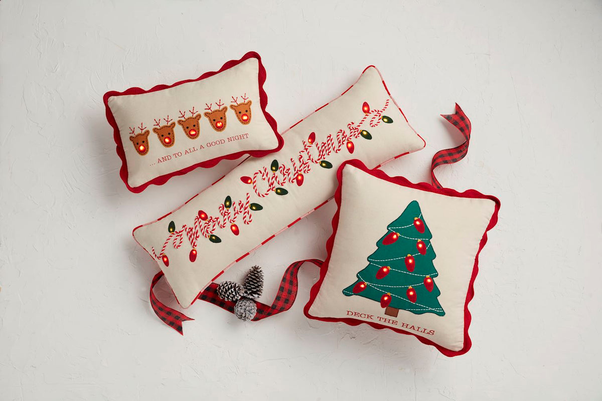 Light-Up Christmas Pillows