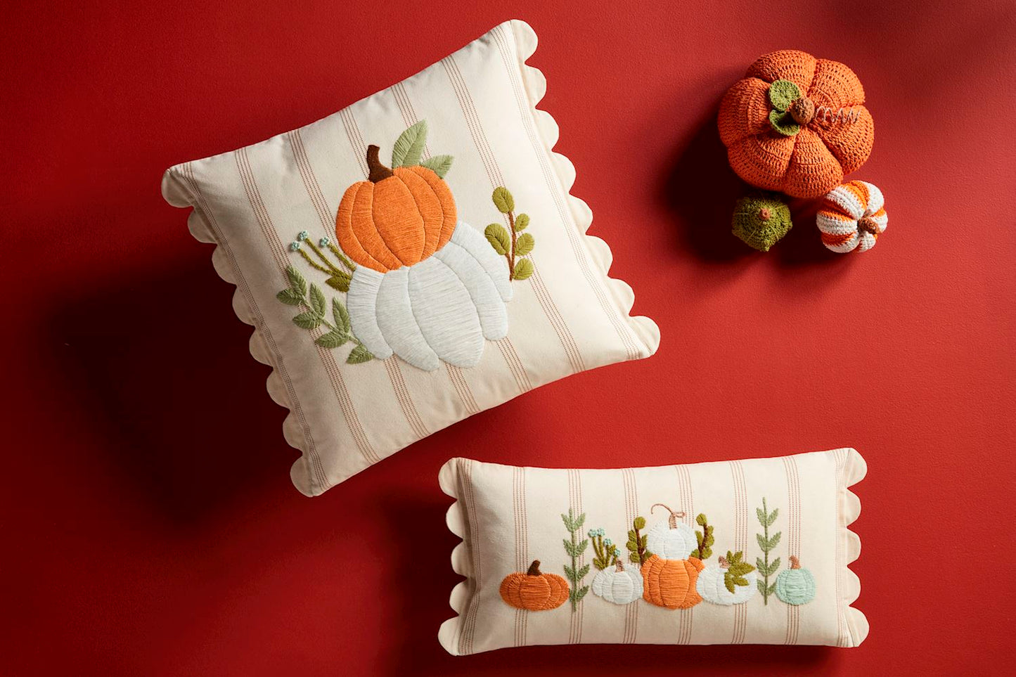 Scallop Pumpkin Pillows