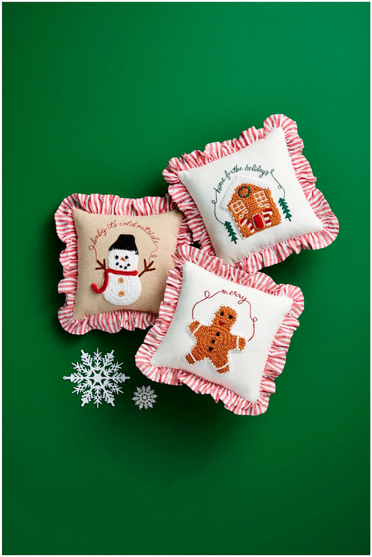 Mini Crochet Christmas Pillows