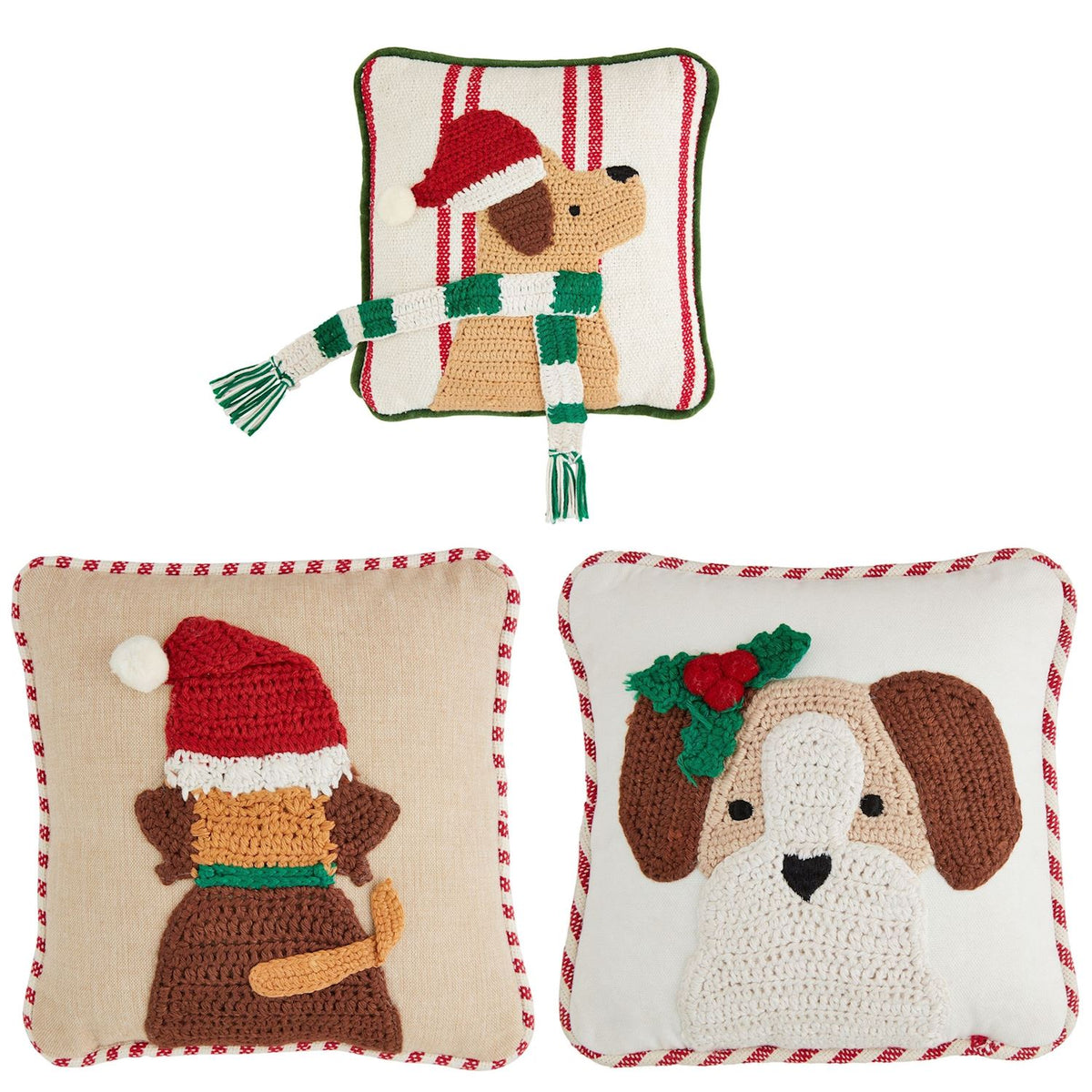 Mini Crochet Christmas Pillows