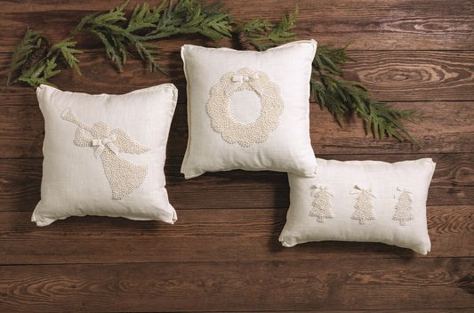 White Christmas Pearl Pillow