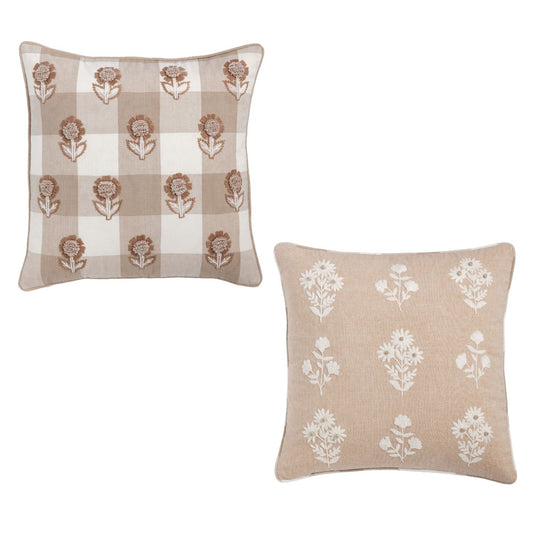 French Knot Embroidery Pillows
