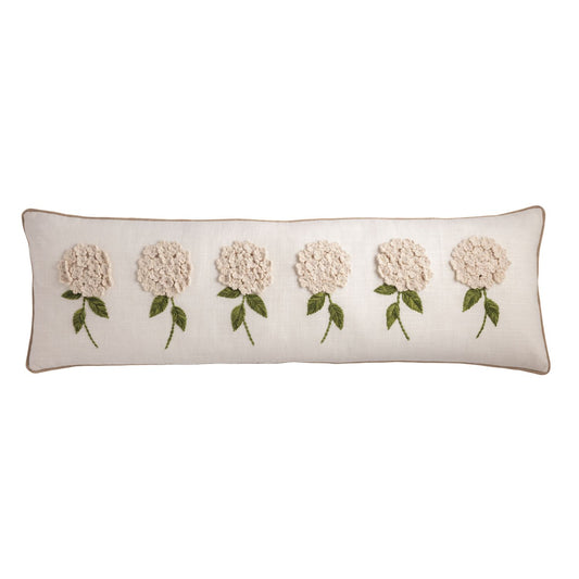 White Hydrangea Pillow