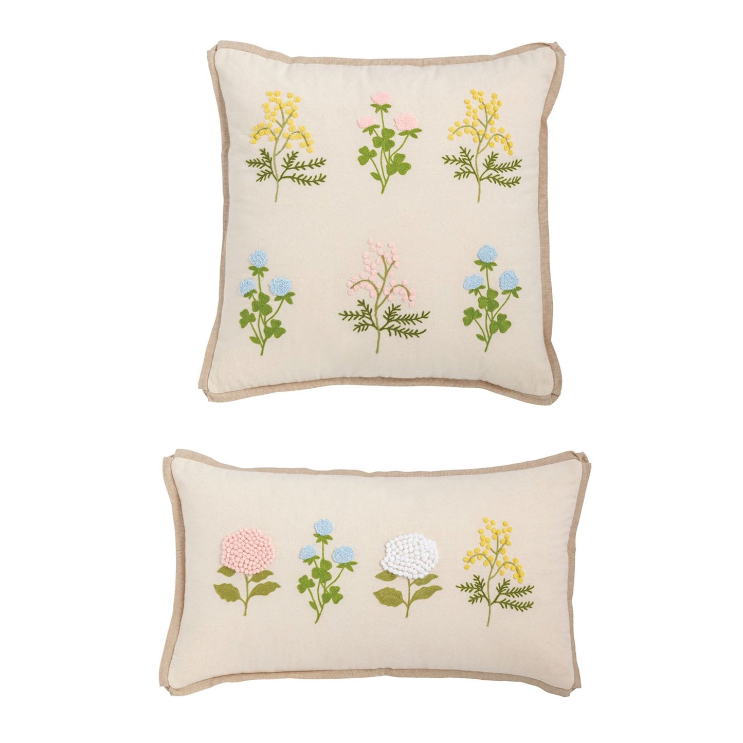 Floral Embroidery Pillows