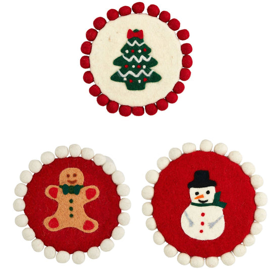 Christmas Pom Trivets