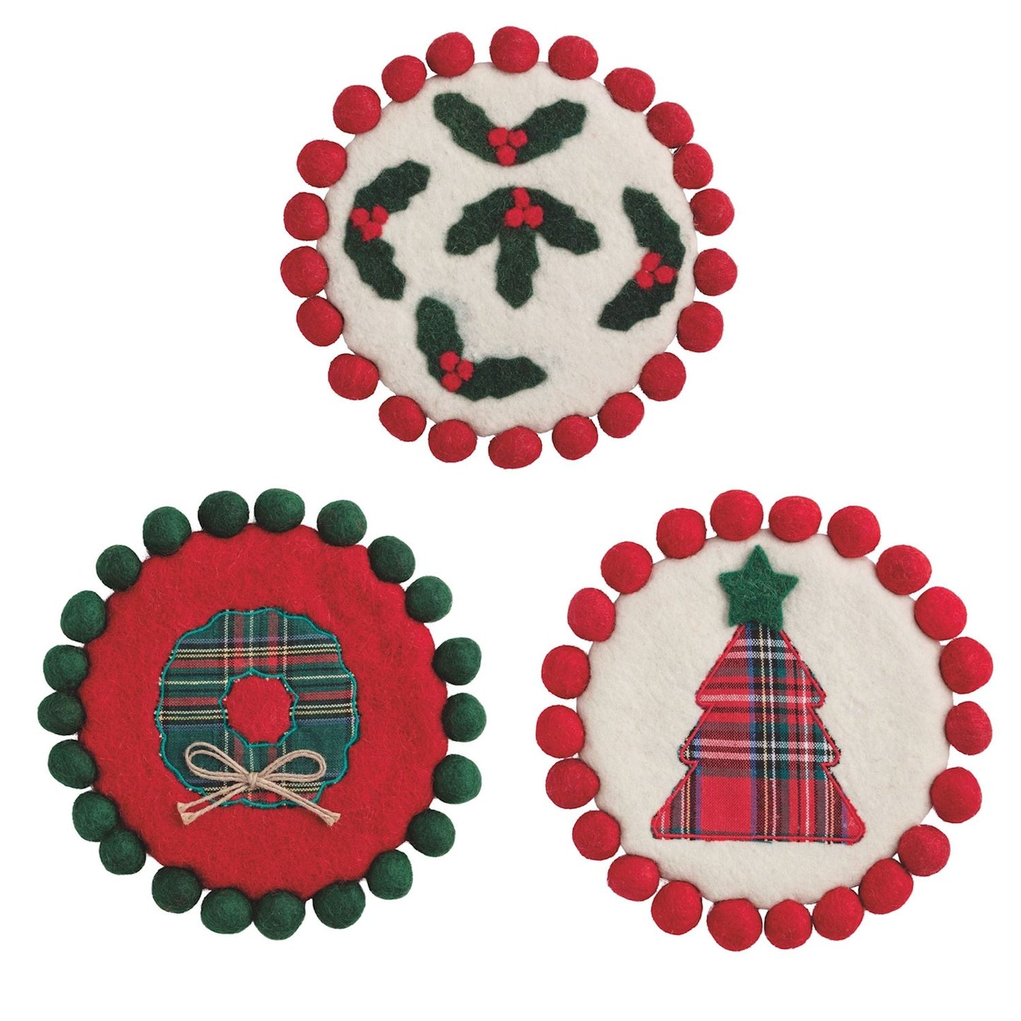 Classic Christmas Felted Trivet