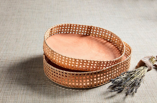 Woven Cane Trays