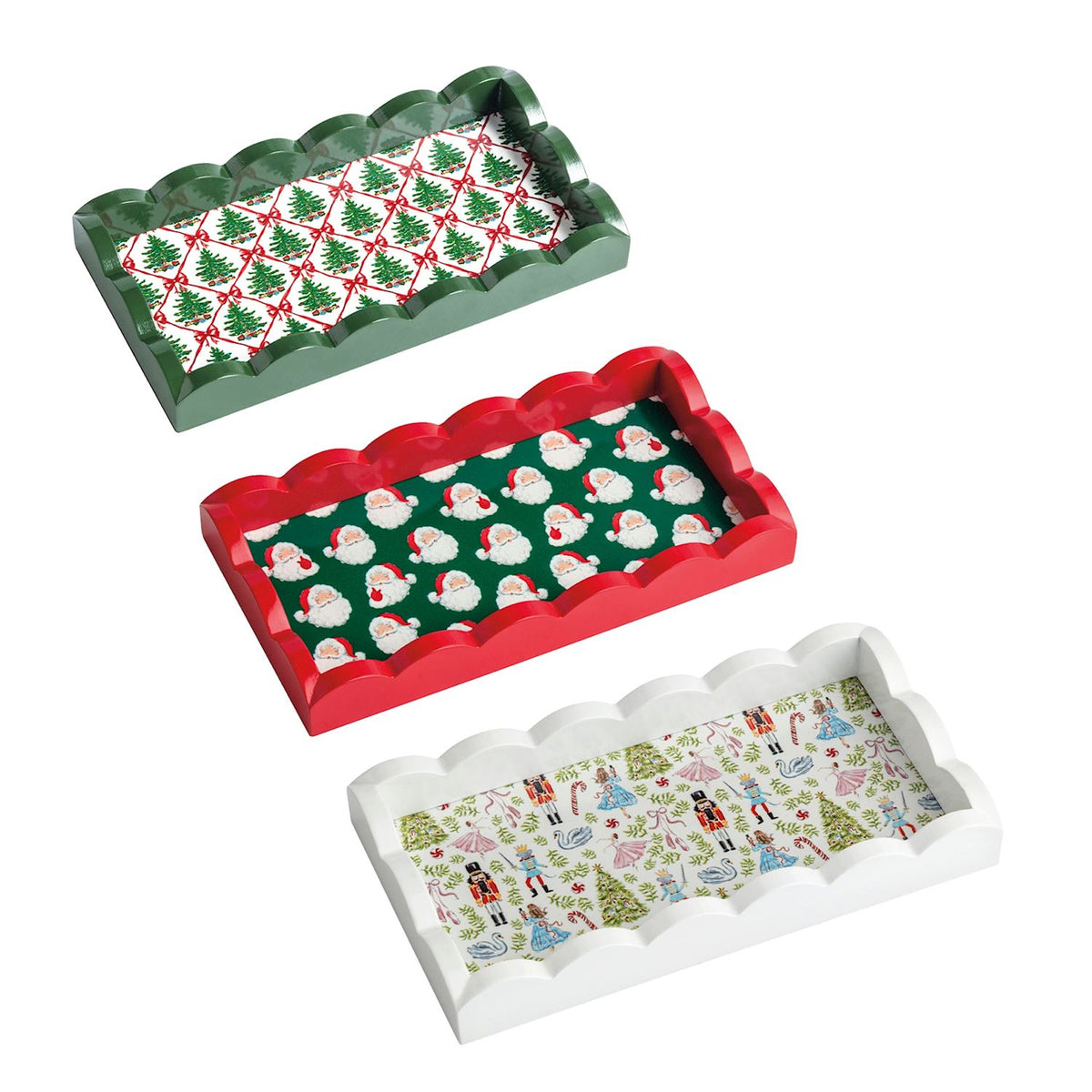 Christmas Scallop Trinket Trays