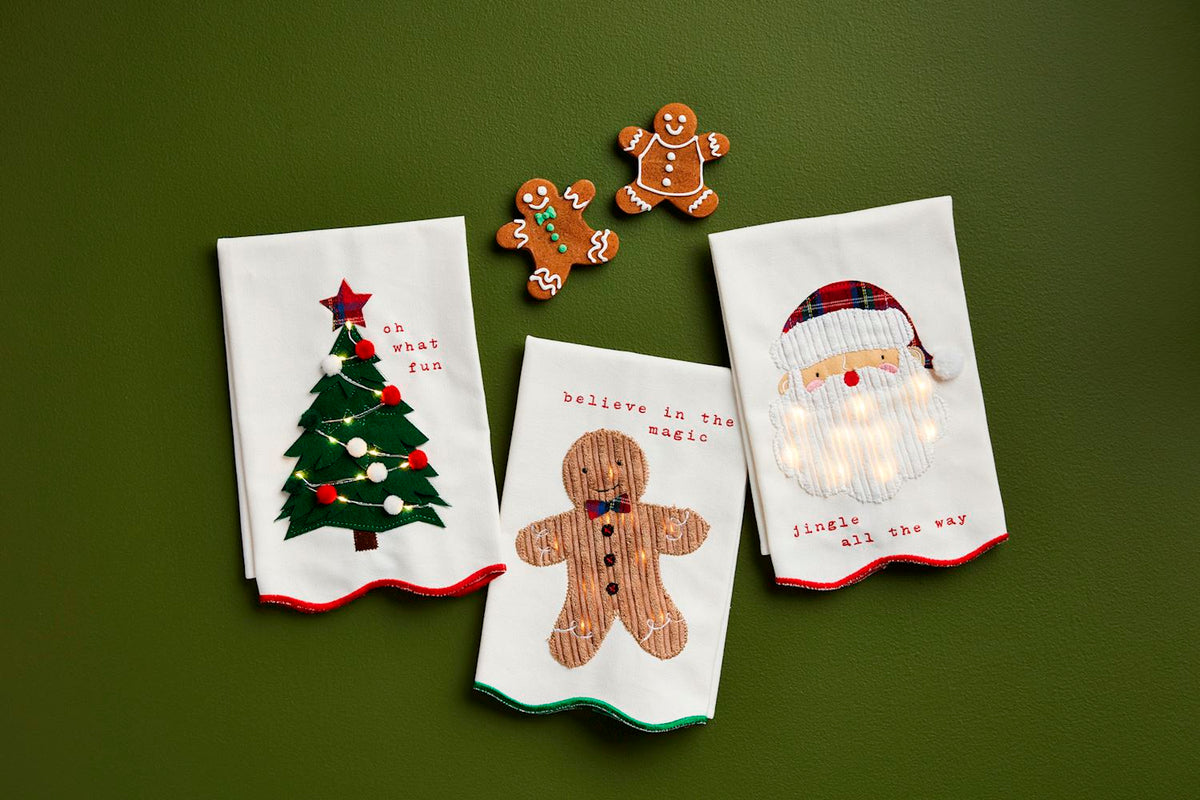 Christmas Light-Up Towels