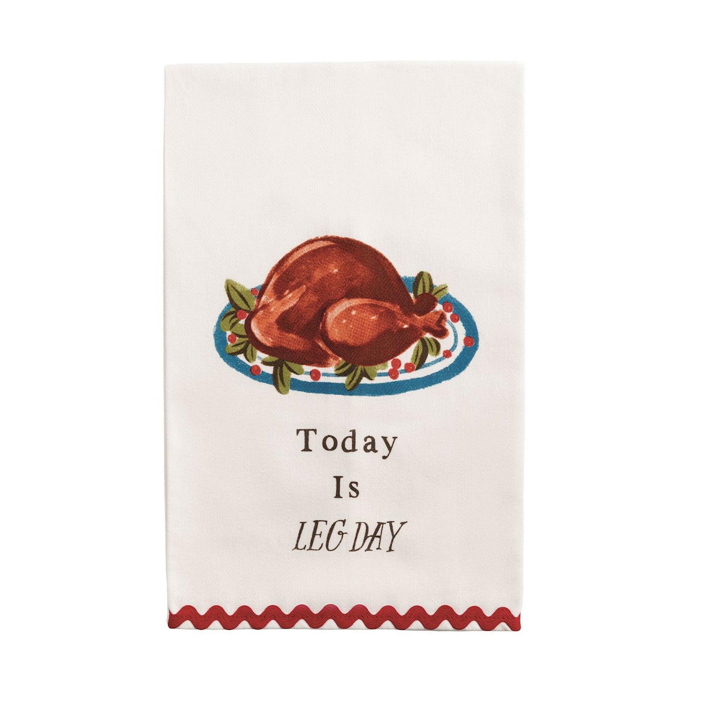 Leg Day Ric-Rac Tea Towel