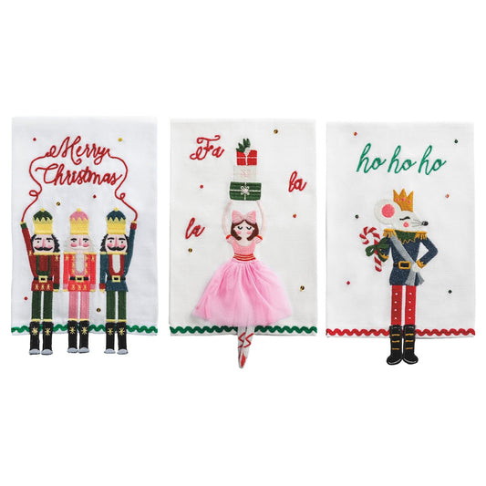 Christmas Embroidered Dangle Towel