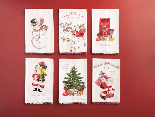 Classic Christmas Printed Towels