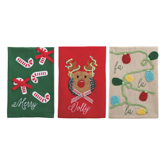 Farm Crochet Christmas Tea Towels
