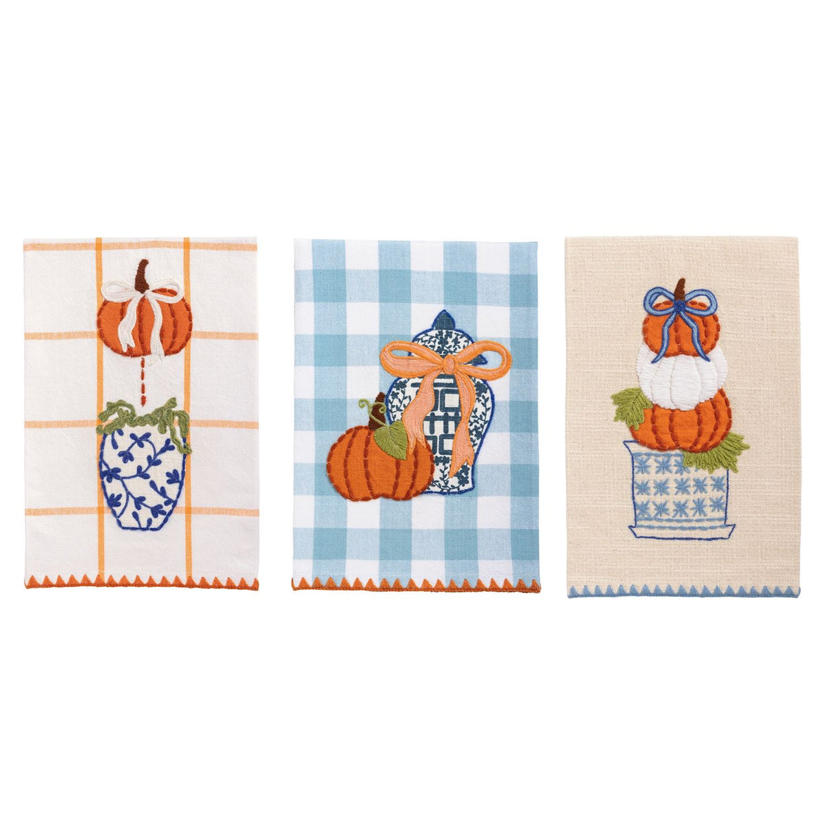 Appliqued Topiary Towels