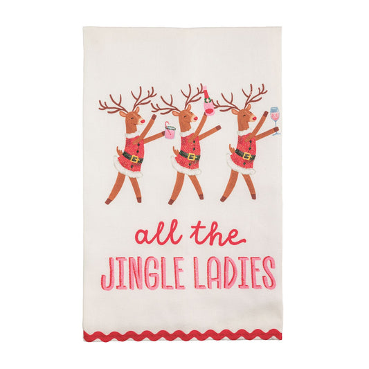 "All The Jingle Ladies" Tea Towel