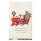 Christmas Tartan Hem Tea Towel