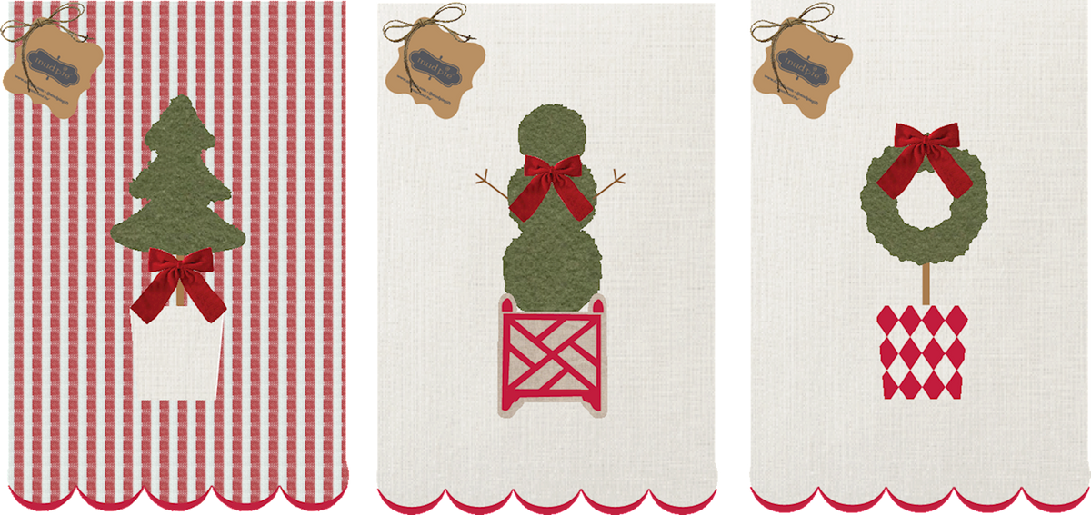 Christmas Tree Topiary Tea Towel