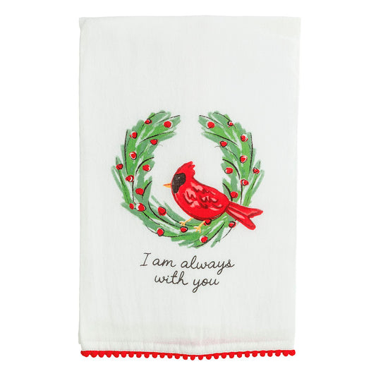 Always With You Cardinal Tea Towel