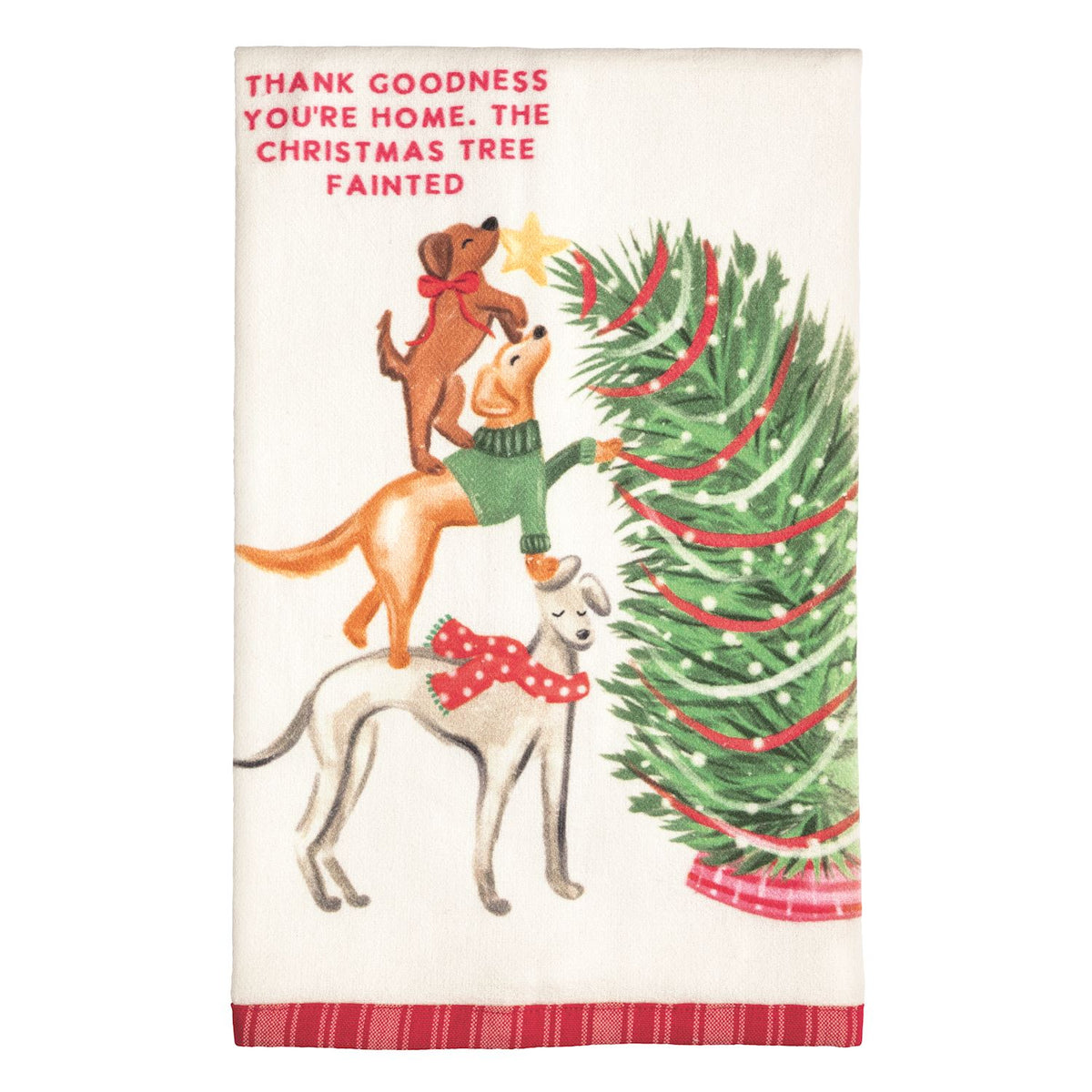 Christmas Dog Tea Towel