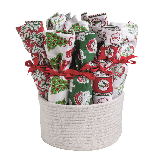 Christmas Block Print Towels