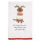 Embroidered Christmas Dog Tea Towel