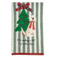 Embroidered Christmas Dog Tea Towel