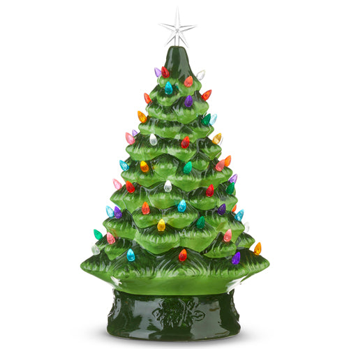 Lighted Vintage Green Tree