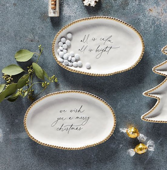 Gold Bead Sentiment Plates