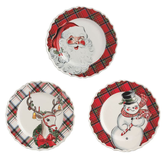 Christmas Tartan Icon Salad Plate