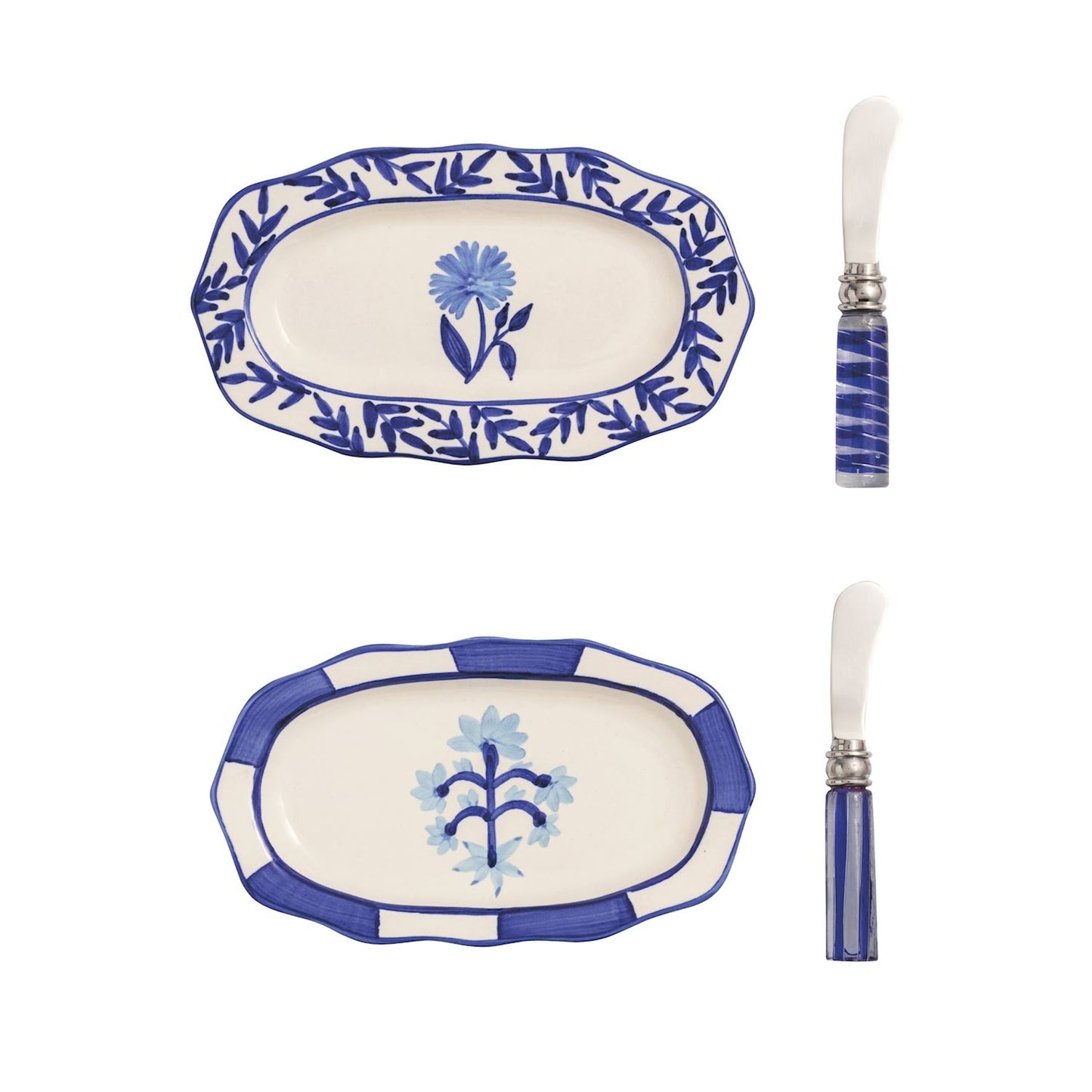 Blue Floral Everything Plate