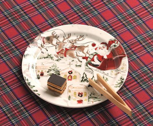 Christmas Scene Plate Set
