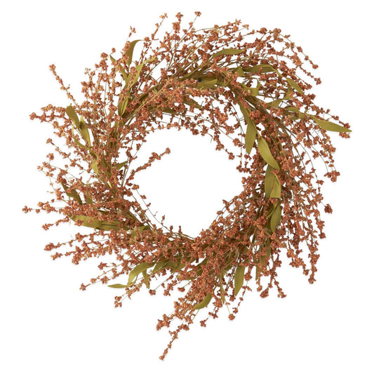 24 Inch Orange Rust Seed Berry Wreath