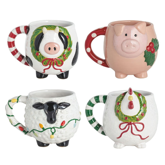 Farm Christmas Animal Mug