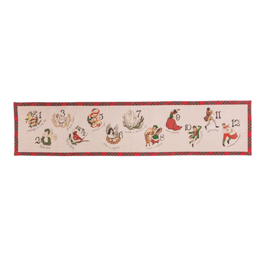12 Days Of Christmas Table Runner