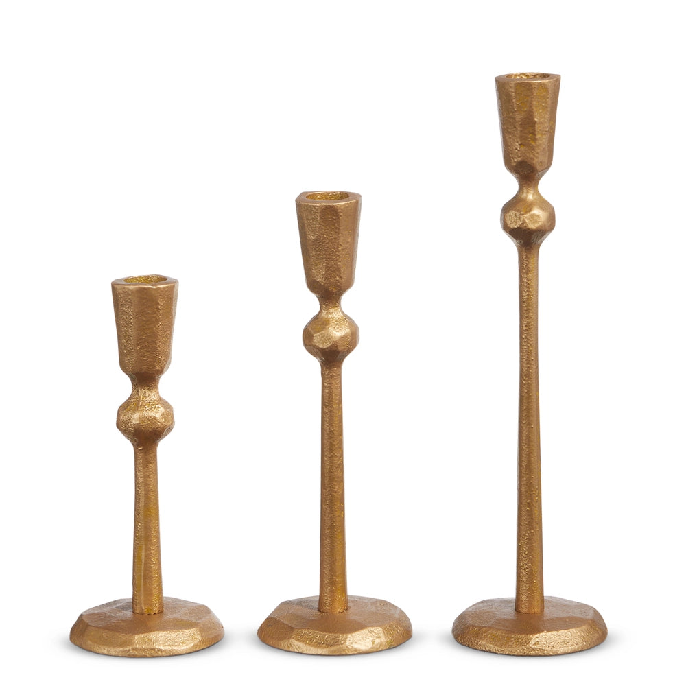 Hammered Gold Candlesticks