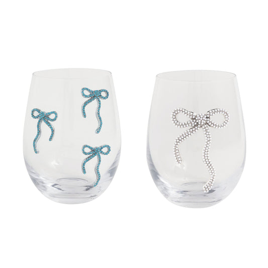 Beaded Bow Glassware