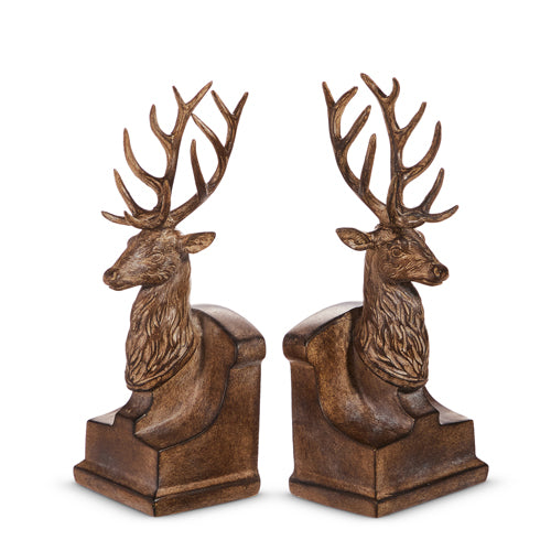 Antique Deer Book Ends