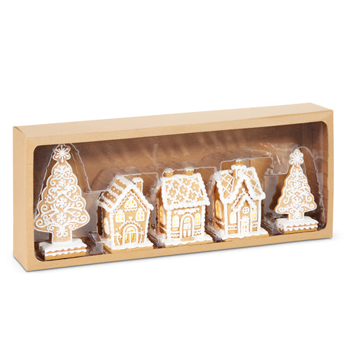 Boxed Set of Gingerbread Houses & Trees