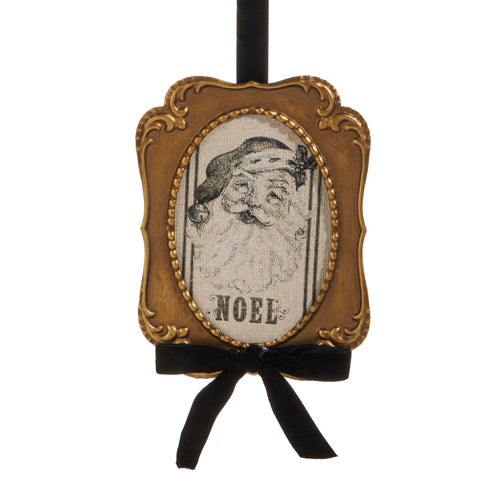 Vintage Santa Gazette Framed Ornament