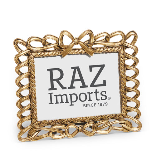 Gold Bow Picture Frame
