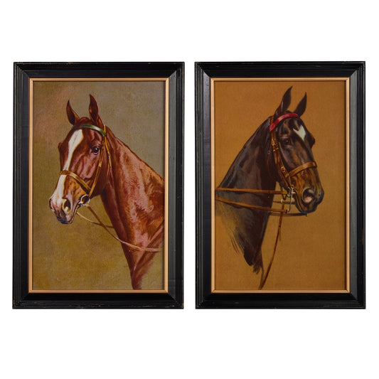 Vintage Equestrian Framed Wall Art