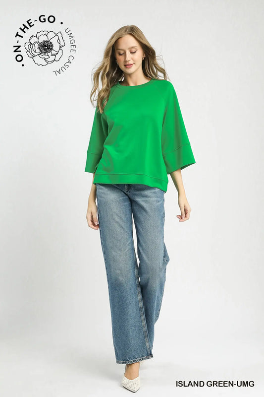 Island Green Raglan Top