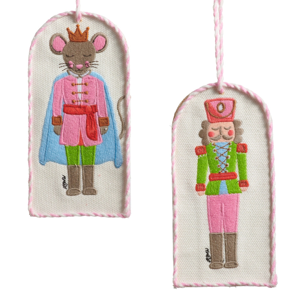 Needlepoint Pastel Nutcracker Ballet Ornament