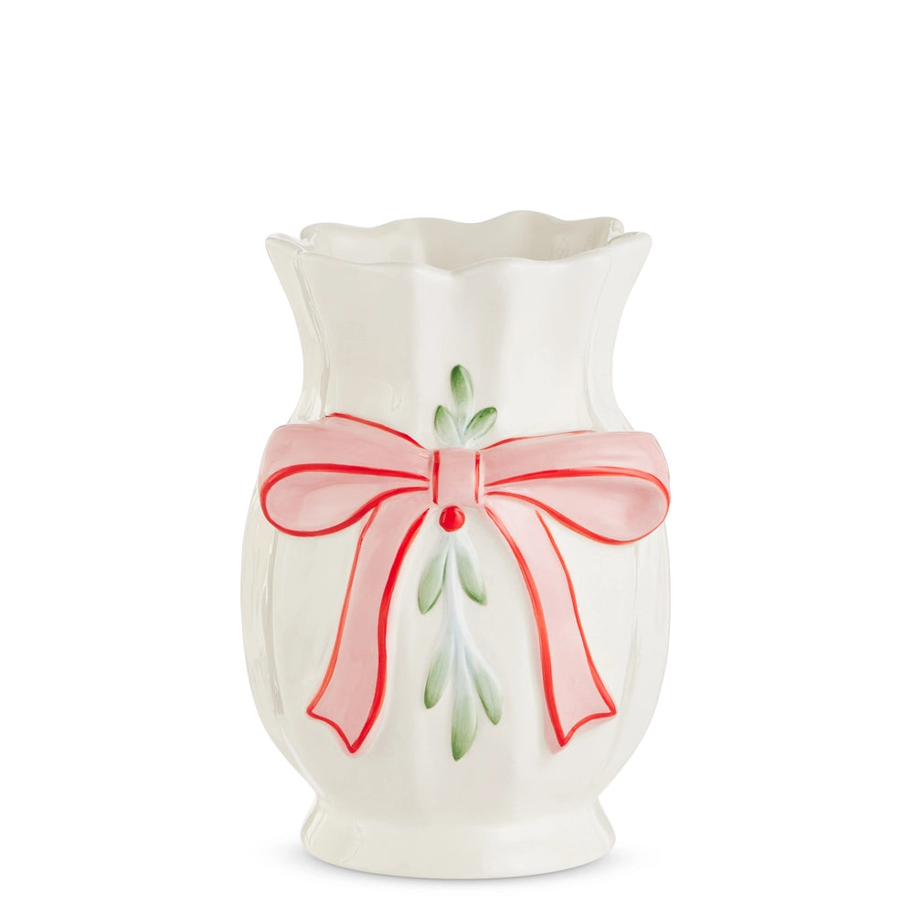 Bow & Mistletoe Vase