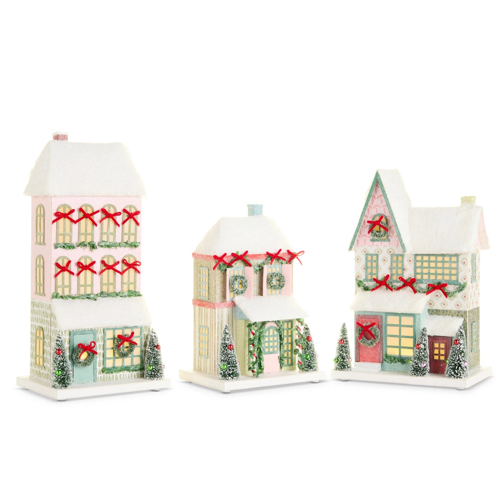 Snowflake Lane Lighted Paper House