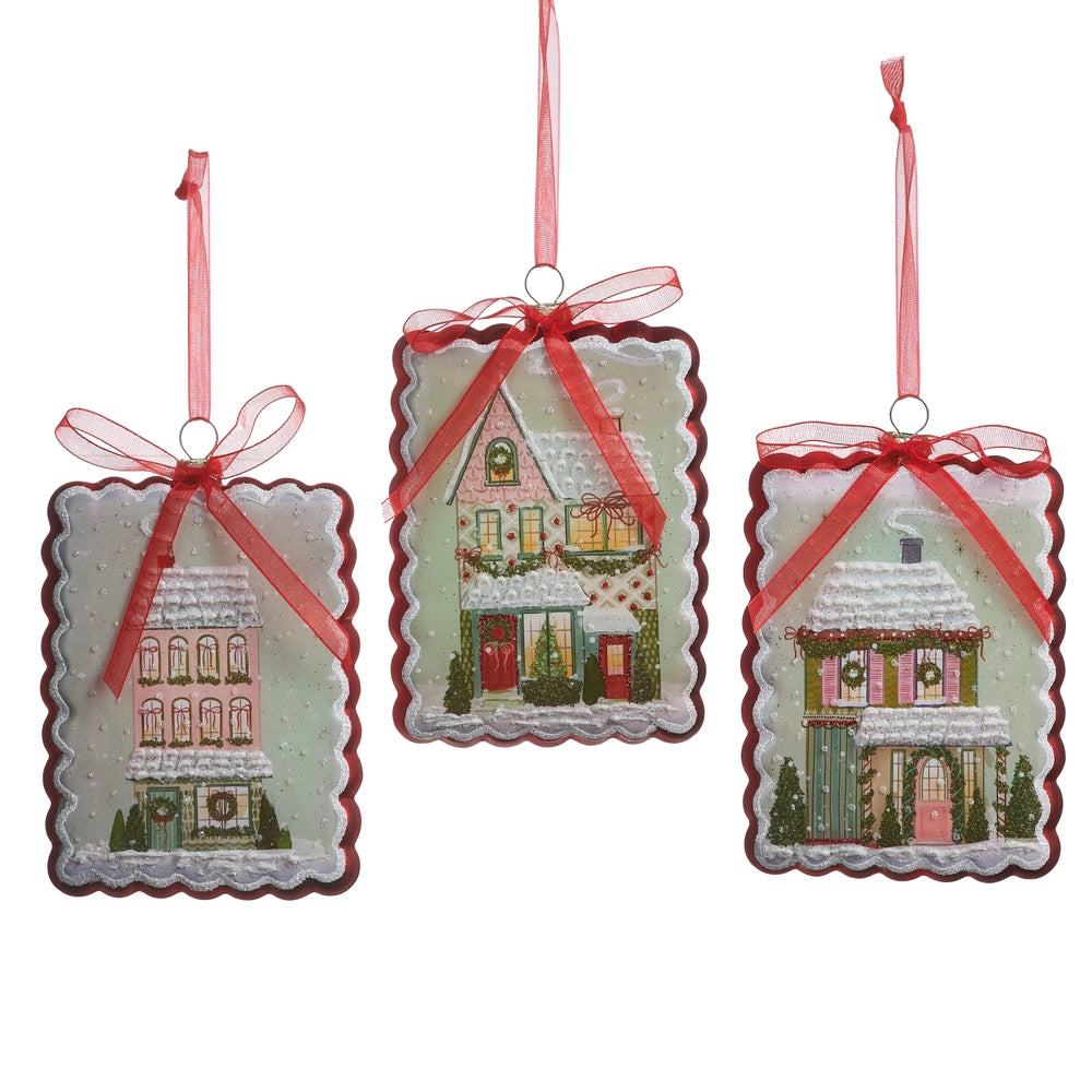 Snowflake Lane Rectangle Ornament
