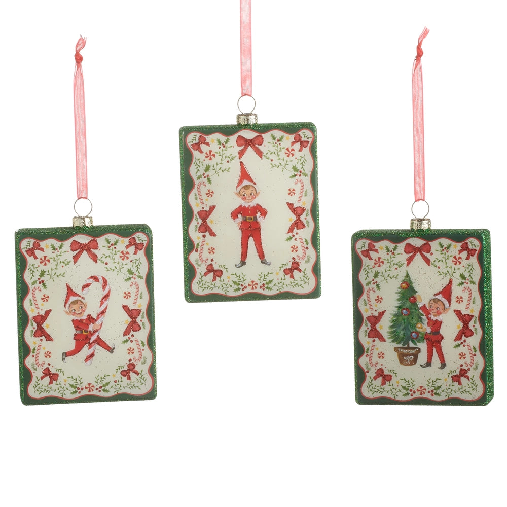 Santa's Little Helper Rectangle Ornament